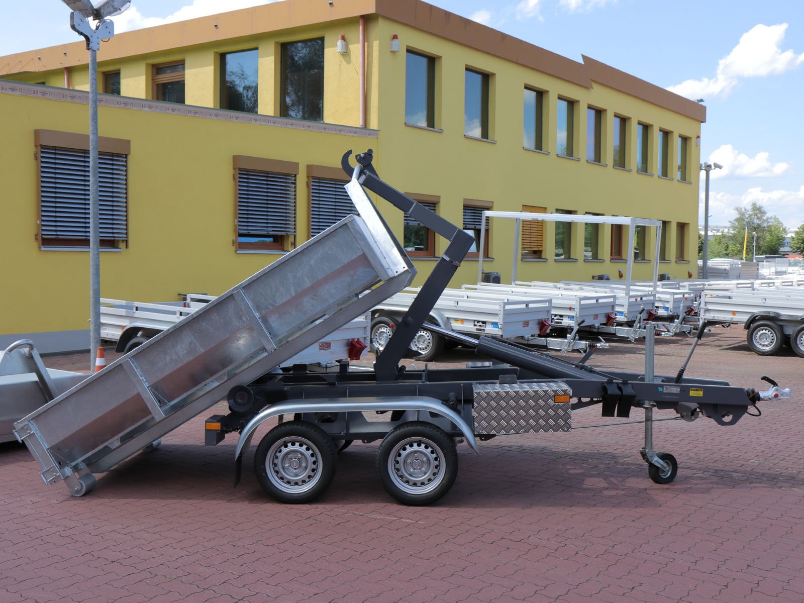 Plataforma roll-off de alumínio Vezeko 251x177x35 cm para KONOS | dispositivo de gancho