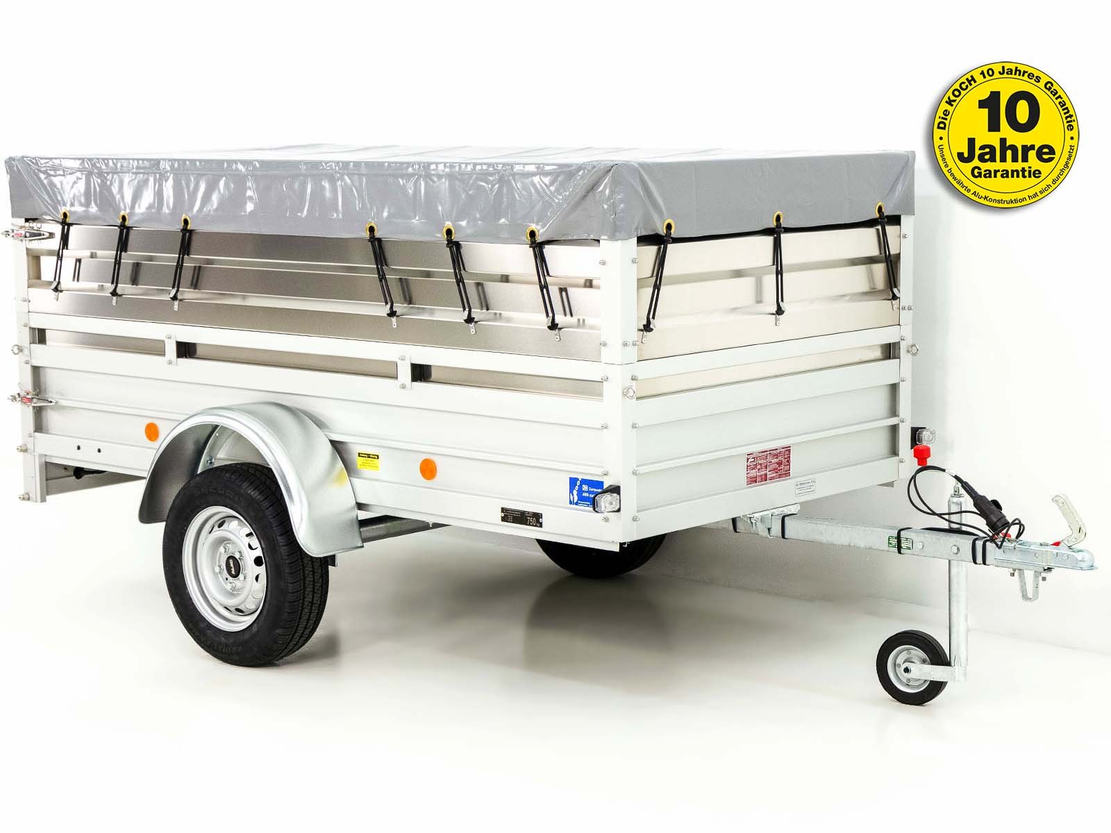 Reboque de cozinha com BWA 125x250cm 750kg | Tipo U4 | com fixação e lona Hobby | Oferta